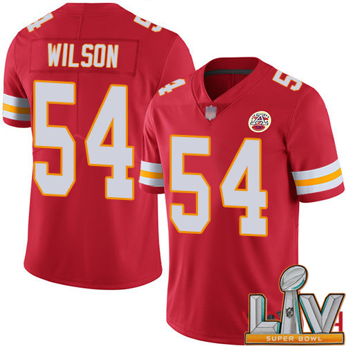 Super Bowl LV 2021 Youth Kansas City Chiefs #54 Wilson Damien Red Team Color Vapor Untouchable Limited Player Nike NFL Jersey->youth nfl jersey->Youth Jersey